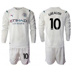 Manchester City Jack Grealish 10 Kinder 2021/22 Auswärts Trikotsatz Langarm (+ Kurze Hosen)